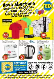 Catálogo TEDi Página 1: Elta Chaleira €5,00, Gás hélio para balões BalloonGaz €15,00