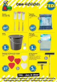 Catálogo TEDi Página 10: Panos de microfibra €1,00, Balde €1,00