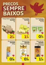 Folheto Auchan semana 35 Página 2: Maçã golden auchan €1,79, Frango inteiro s/ miúdos auchan €2,59