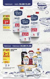 Biedronka gazetka Strona 8: Wszystkie skyry Fruvita, Piątnica, Mleko UHT 3,2% Mleczna Dolina €1,49