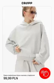 Cropp gazetka tydzień 35 Strona 4: Bluza oversize z kapturem Cropp szara melanżowa €99,99