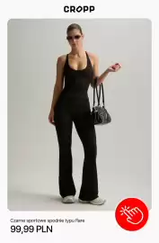 Cropp gazetka tydzień 35 Strona 5: Czarne sportowe spodnie typu flare Cropp €99,99