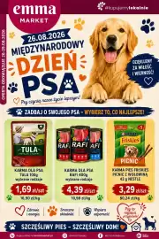 EMMA market gazetka Strona 1: Karma dla psa Rafi z jagnięciną €4,39, Karma dla psa Friskies Picnic z wołowiną €3,29