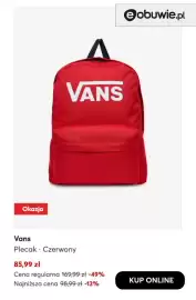 Eobuwie gazetka tydzień 35 Strona 7: Plecak Vans czerwony €85,99