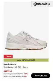 Eobuwie gazetka tydzień 35 Strona 2: Sneakersy New Balance NB 740 szary €452,99