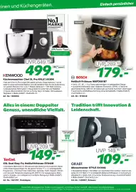 EP Flugblatt Seite 11: BOSCH Heißluft-Fritteuse MAFD661B7 €179,00, Tefal XXL Dual Easy Fry Heißluftfritteuse EY942H €149,00