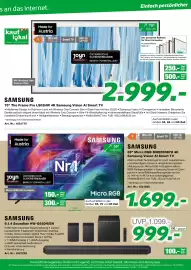 EP Flugblatt Seite 3: Samsung 75" The Frame Pro LS03HW 4K Samsung Vision AI Smart TV €2.999,00