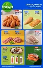 Catálogo Walmart Express semana 35 Página 3: Filete de tilapia €116,00, Salmón fresco con piel €449,00
