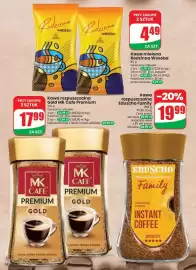 Dino gazetka tydzień 35 Strona 14: Kawa mielona Rodzinna Woseba €4,49, Kawa rozpuszczalna Gold MK Cafe Premium €17,99