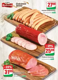 Dino gazetka tydzień 35 Strona 36: Parówki delikatesowe Agro Rydzyna €27,99, Kiełbasa żywiecka Agro Rydzyna €25,99