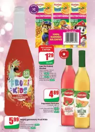 Dino gazetka tydzień 35 Strona 6: Sok Psi Patrol Hortex €1,29, Zaprawa melon z miętą Fortuna €4,89