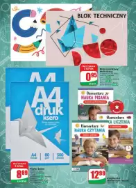 Dino gazetka tydzień 35 Strona 61: Papier ksero A4 80 g/m² 500 arkuszy €8,89, Blok rysunkowy A4 biały 20 kartek €0,95