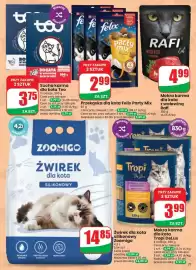 Dino gazetka tydzień 35 Strona 71: Sucha karma dla kota Teo €3,75, Żwirek dla kota silikonowy Zoomigo €14,85