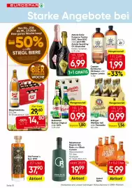 Eurospar Flugblatt Seite 10: Erdinger Weißbier €0,99, Astoria Galie Prosecco Treviso €6,99