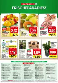 Eurospar Flugblatt Seite 16: Stangensellerie €1,42, Höllinger Bio Sprizz €1,19
