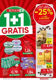 Eurospar Flugblatt Seite 9: Julius Meinl Jubiläum €8,24, Philadelphia Frischkäse €1,24