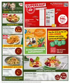 Interspar Flugblatt Seite 2: Käsespätzle €6,00, Gemischter Salat €8,40