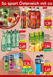 Spar Flugblatt Seite 14: Gasteiner Infinity Water €0,74, Happy Day €1,86