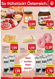 Spar Flugblatt Seite 3: SPAR Apfel-Schnitte oder SPAR Marillen-Schnitte €1,99, Pinky Donut €0,59