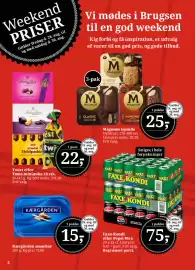 Dagli'Brugsen tilbudsavis Side 2: Kærgården smørbar €15,00, Magnum ispinde €25,00