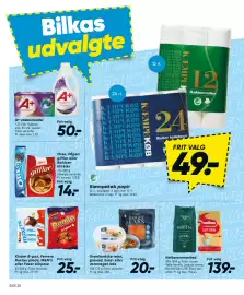 Bilka tilbudsavis uge 35 Side 20: Grønlandske rejer eller gravad/kold- eller varmrøget laks €20,00, A+ vaskemiddel €50,00