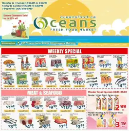 Oceans Fresh Food Market flyer week 34 Page 1: Fresh Easy Cook Beef Oxtail AAA €9,99, Red Snapper €7,49
