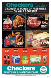 Checkers catalogue Page 1: Twinsaver Classic 2-Ply Toilet Rolls €149,99, Riversmead Farm Fresh Whole Chicken €47,99