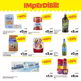 Volantino Unes Pagina 3: Linea pasta trafileta al bronzo 100% grani italiani VOIELLO €0,85, Polpa di Pomodoro MUTTI €0,89