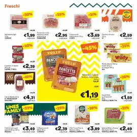 Volantino Unes Pagina 6: Salame Milano Fresca Fratelli Beretta €2,49, Cubettini di Speck HANDL TYROL €2,39