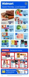 Walmart flyer week 35 Page 1: White cauliflower or broccoli stalks €2,94, Maple Leaf boneless skinless chicken breasts €5,87