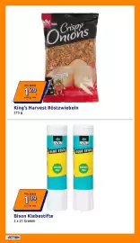 Action Flugblatt woche 35 Seite 17: King's Harvest Röstzwiebeln €1,29, Bison Klebestifte €1,39