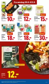 Lidl tilbudsavis uge 36 Side 13: Vitasia Sashimilaks €30,00, Vitasia Rejetapas eller surimirejer €18,00