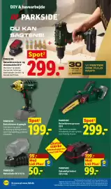 Lidl tilbudsavis uge 36 Side 22: Parkside batteridreven grensav 20 v €299,00, Parkside batteridreven slagnøgle €199,00