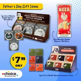 Choice The Discount Store catalogue week 35 Page 4: 1pce Wooden Bottle Opener €7,99, 1pce 2-in-1 Bottle Opener/Coaster €7,99