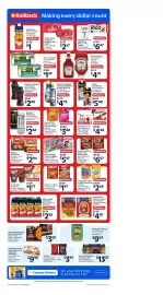Walmart flyer week 35 Page 7: General Mills family size cereal €4,87, Snack Pack pudding €1,77