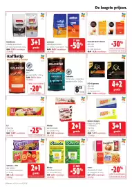 Colruyt folder Pagina 6: Kinder alle chocolade €4,34, Graindor gemalen koffie €20,77
