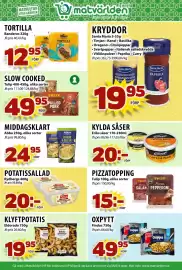 Matvärlden Tensta reklamblad vecka 38 Sida 6: POTATISSALLAD €20,00, KRYDDOR €19,95
