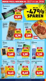 Hofer Flugblatt woche 35 Seite 11: Aqua+ Sparkling Water €0,49, Happy Mehrkorn-Brötchen €0,79