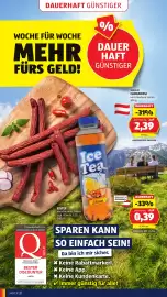Hofer Flugblatt woche 35 Seite 12: Eistee €0,39, Sonnhof Cabanossi €2,39