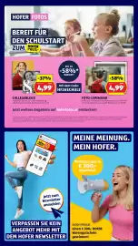 Hofer Flugblatt woche 35 Seite 3: Foto Leinwand €4,99, Collegeblock €4,99