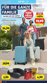 Hofer Flugblatt woche 35 Seite 34: Schmidt Reisespiel in Metallbox €4,99, Novitesse relaxkissen €2,99