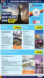 Hofer Flugblatt woche 35 Seite 42: City-trip/usa new york €2.199,00, City-trip/türkei istanbul €799,00