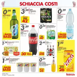 Volantino Italmark Pagina 6: Birra Ichnusa €2,49, Acqua naturale San Benedetto Ecogreen €0,99