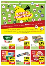 Nah&Frisch Flugblatt woche 36 Seite 2: Danone Activia Joghurt €2,29, Thurner Mohnstrudel €3,49