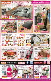 Catalogue Norma semaine 36 page 3: Lifetex Paillasson anti-salissures €8,99, Venilia Nappe en vinyle €7,99