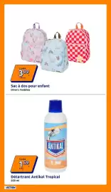 Catalogue Action semaine 35 page 18: MY LITTLE BACKPACK Sac à dos pour enfant €3,99, Antikal Détartrant Tropical €1,59
