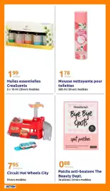 Catalogue Action semaine 35 page 28: Hot Wheels Circuit Hot Wheels City €7,95, The Beauty Dept. Patches anti-boutons €0,88