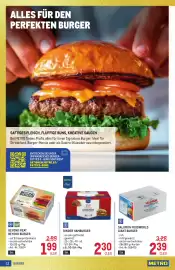 Metro Flugblatt Seite 12: Metro Chef Rinder Hamburger €2,30, Salomon Foodworld Giant Burger €2,39