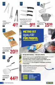 Metro Flugblatt Seite 42: Messerserie Anti-Rutsch €9,99, Siebe €15,99