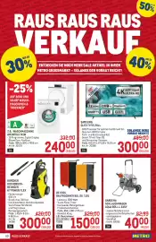 Metro Flugblatt Seite 60: Samsung QLED TV 55 Zoll €300,00, Be cool bautrockner 90l od. 110l €150,00